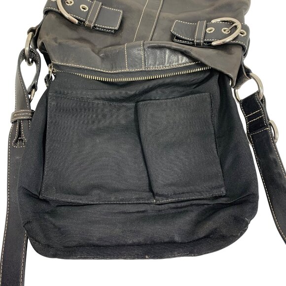 Y2K COACH 1452 Soho Black Leather Convertible Buckle Crossbody Shoulder Bag - Picture 12 of 16